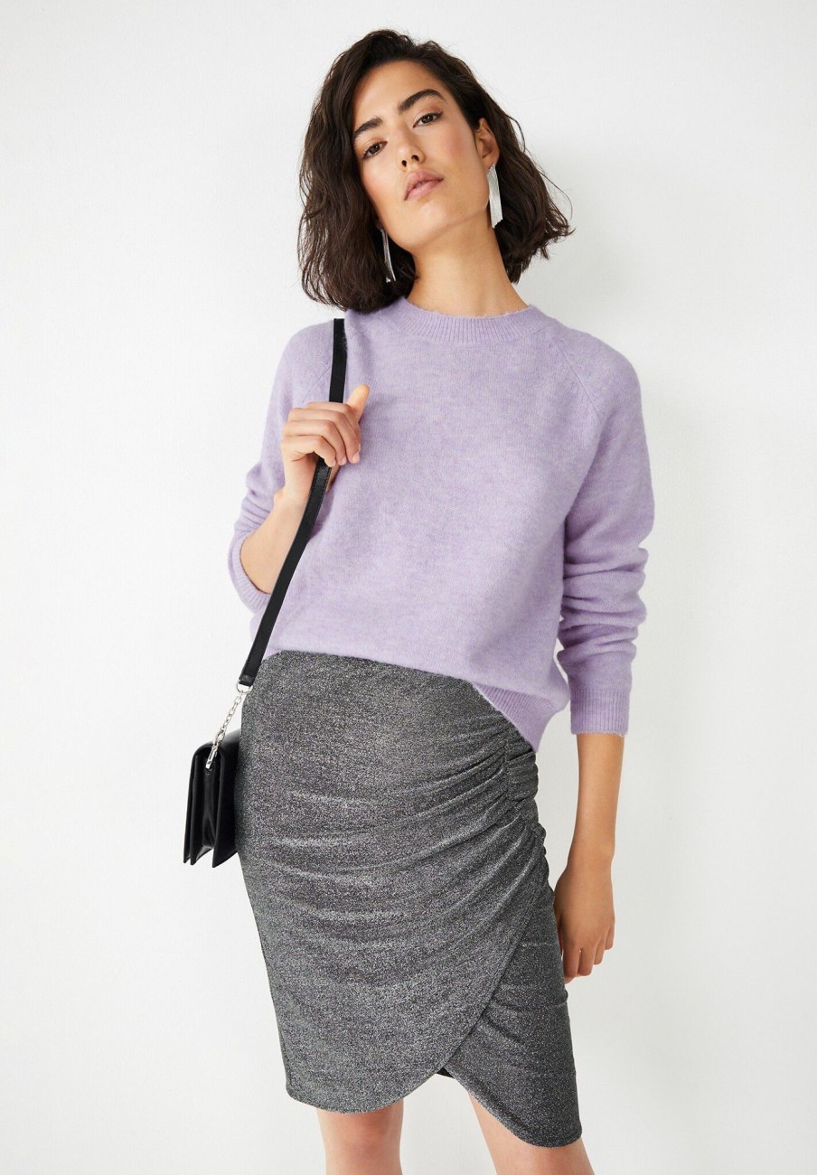 Wholesale Arabella Crew Neck Jumper Soft Lilac