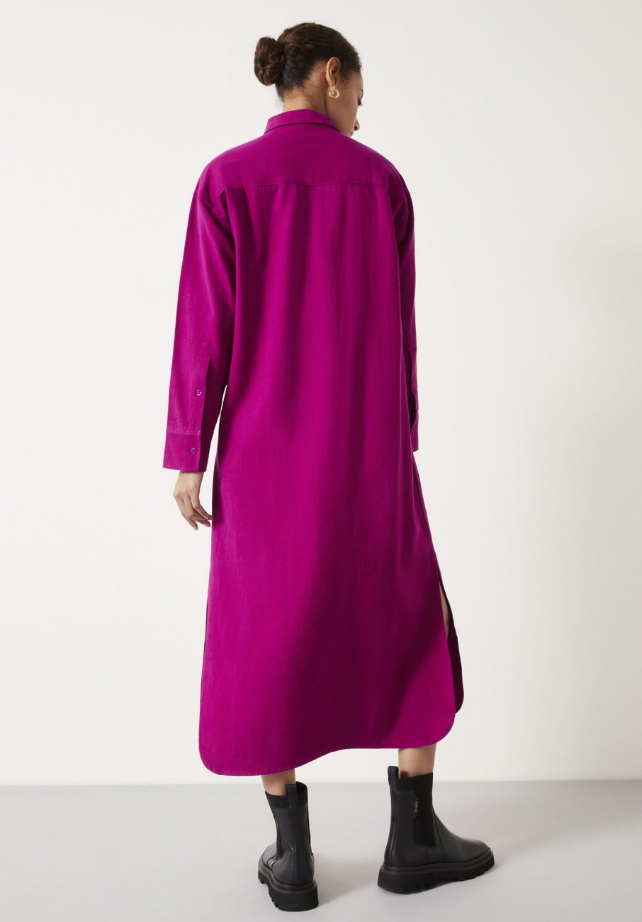 Best Alexa Maxi Shirt Dress Dark Pink