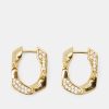 Online Luv Aj Pave Cuban Link Earring Gold