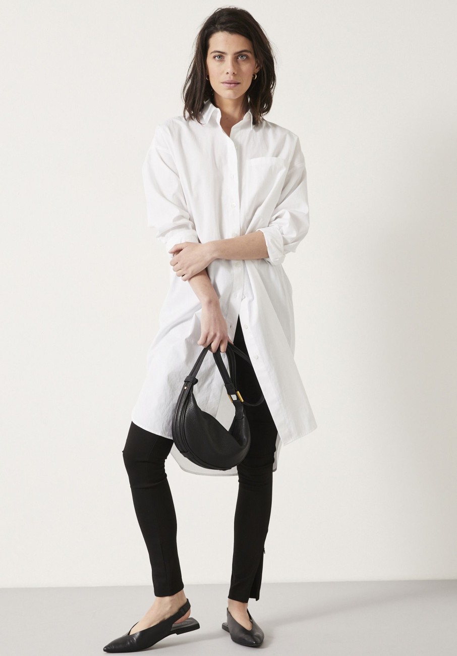 Online Sahra Midi Shirt Dress White