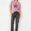 New Crackle Star Relaxed Sweatshirt Pink/Red