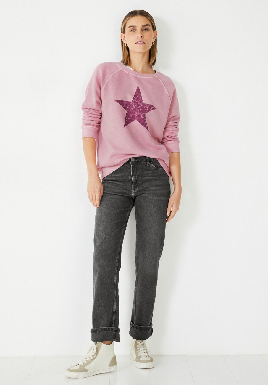 New Crackle Star Relaxed Sweatshirt Pink/Red