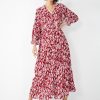 Best Jinni Midi Dress Ikat Floral Red