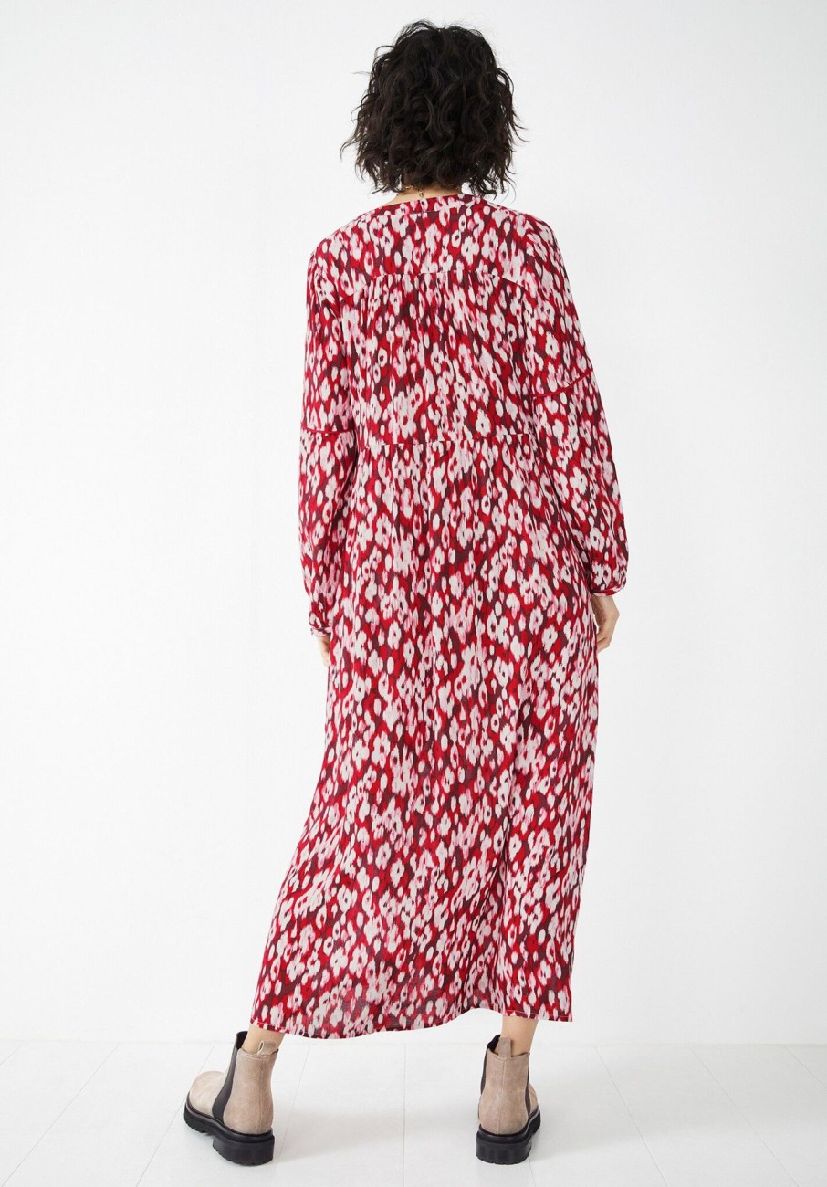 Best Jinni Midi Dress Ikat Floral Red