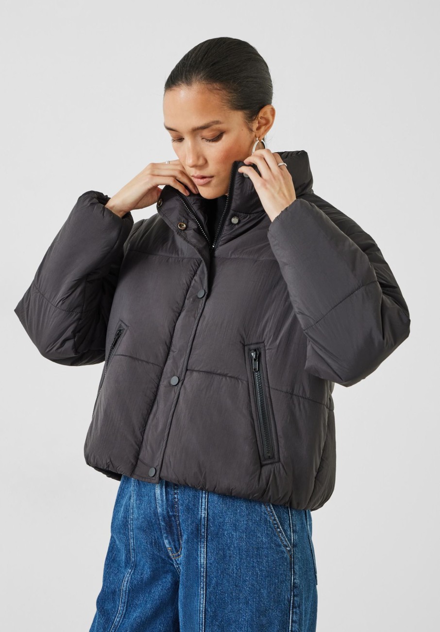 Hot Hollis Short Puffer Black