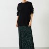 Wholesale Katie Maxi Skirt Polka Dots Green