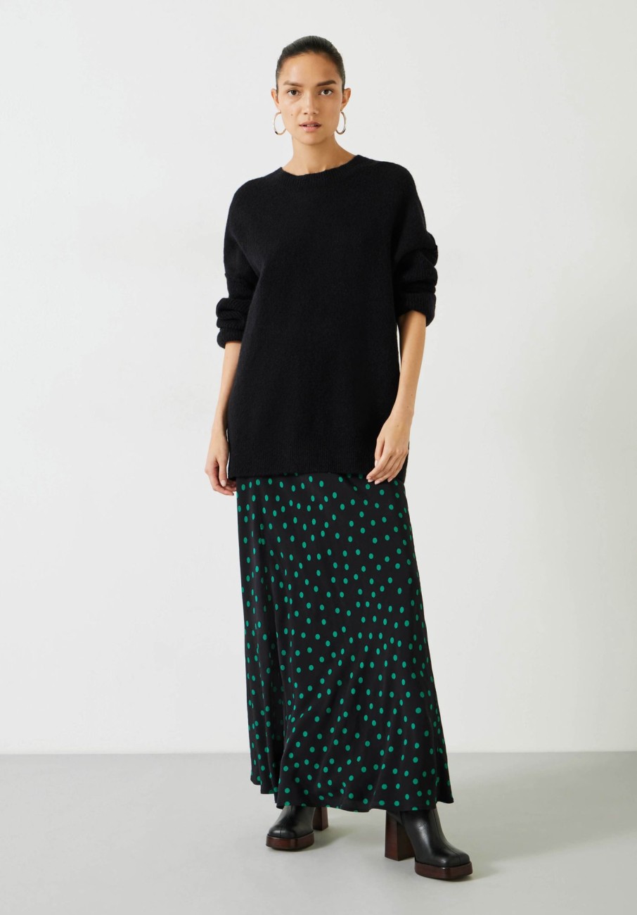 Wholesale Katie Maxi Skirt Polka Dots Green