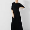 New Talen Long Sleeved Knitted Maxi Dress Black