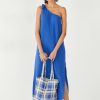 Wholesale Orla One Shoulder Dress Bright Blue