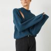 Online Shelby Cut Out Knitted Jumper Deep Teal