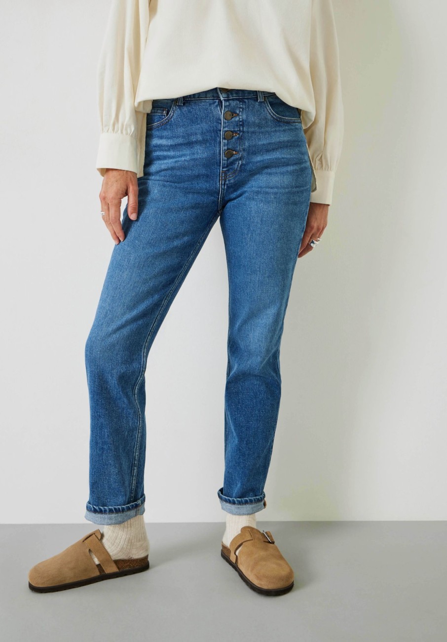 Hot Dani Straight Leg Jeans Mid Authentic Wash