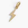 New Curated Lightning Bolt Charm Gold