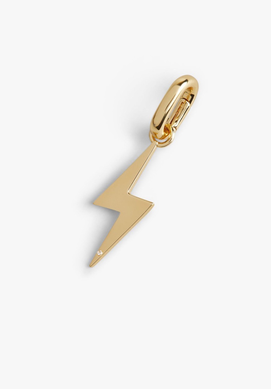 New Curated Lightning Bolt Charm Gold