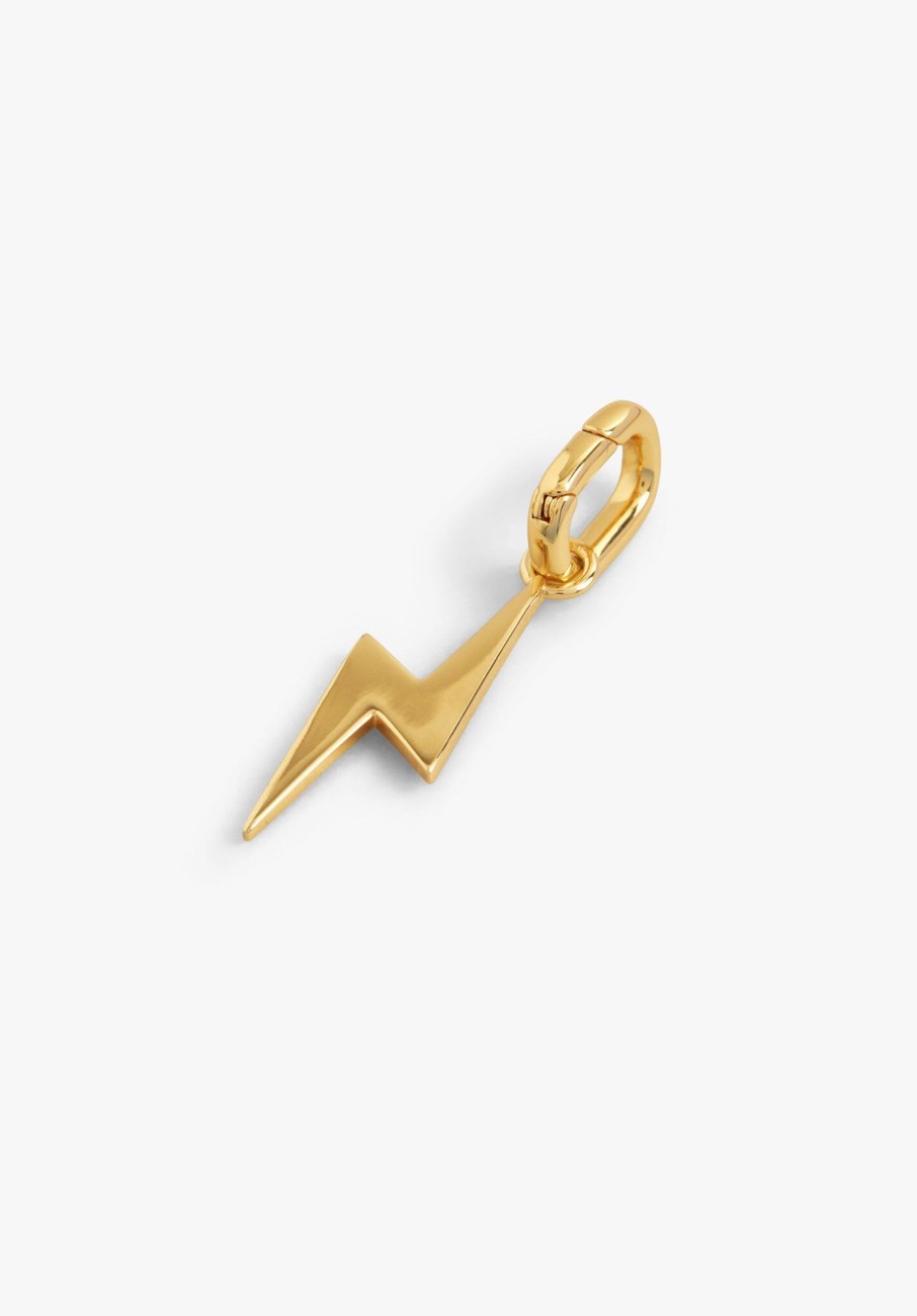 New Curated Lightning Bolt Charm Gold