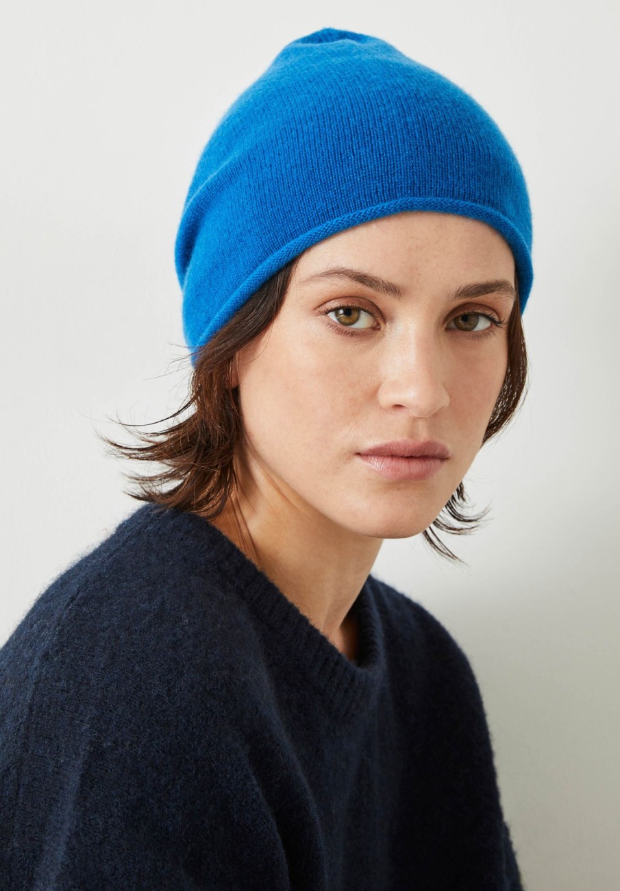 Wholesale Cashmere Beanie Cobalt Blue