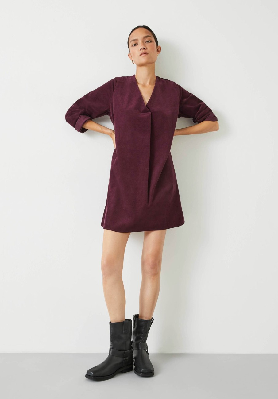 Online Emory Mini Cord Dress Dark Berry