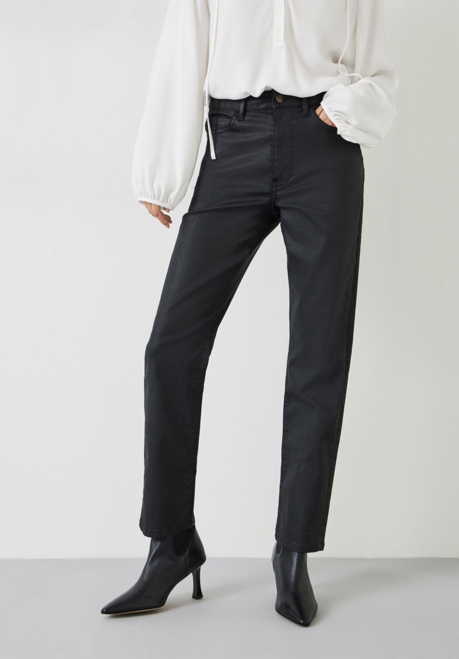 Wholesale Coated Lenny Jeans Black