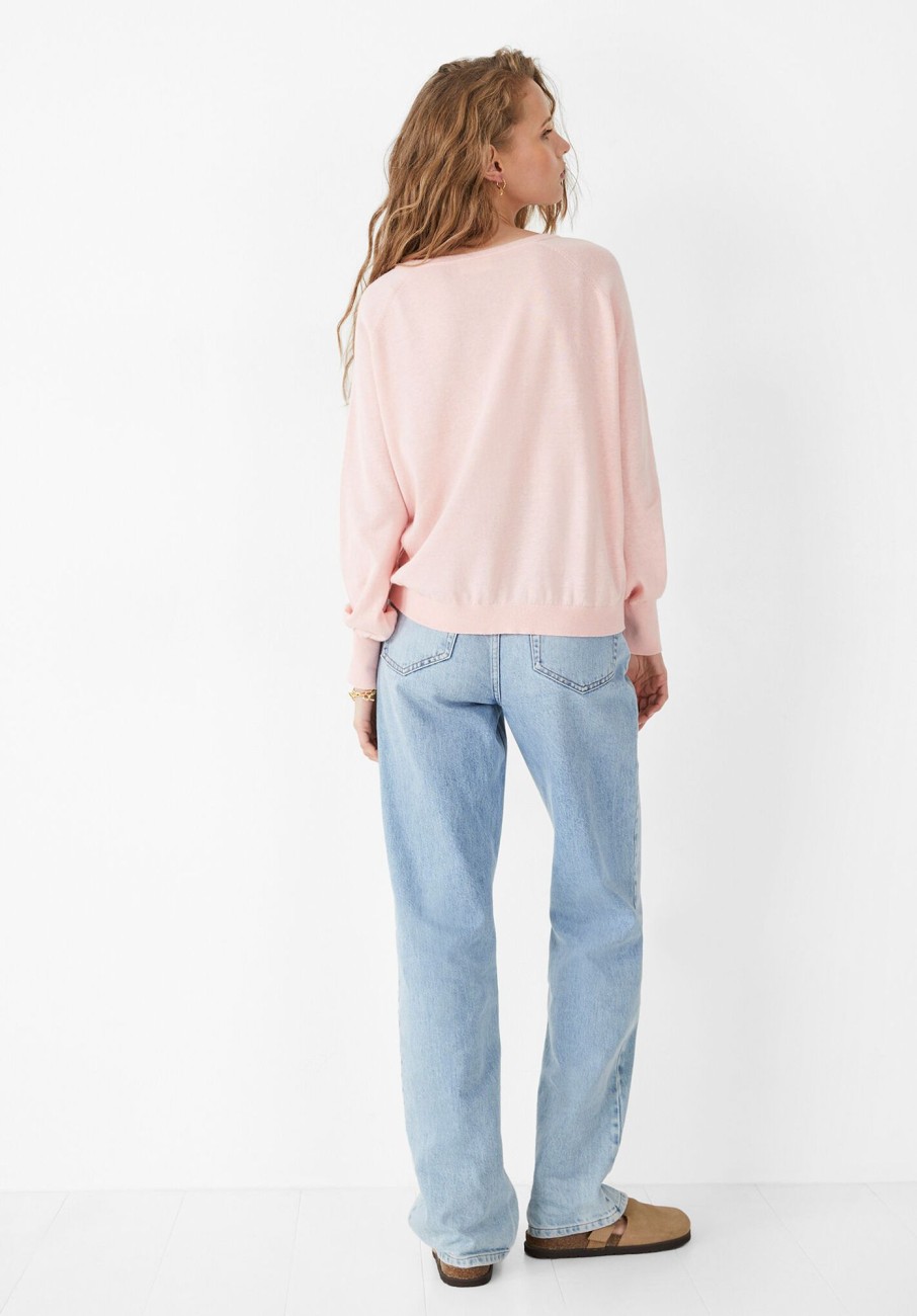 New Kinsley Henley Jumper Soft Pink