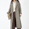 Wholesale Pepper Belted Coat Oatmeal Wool