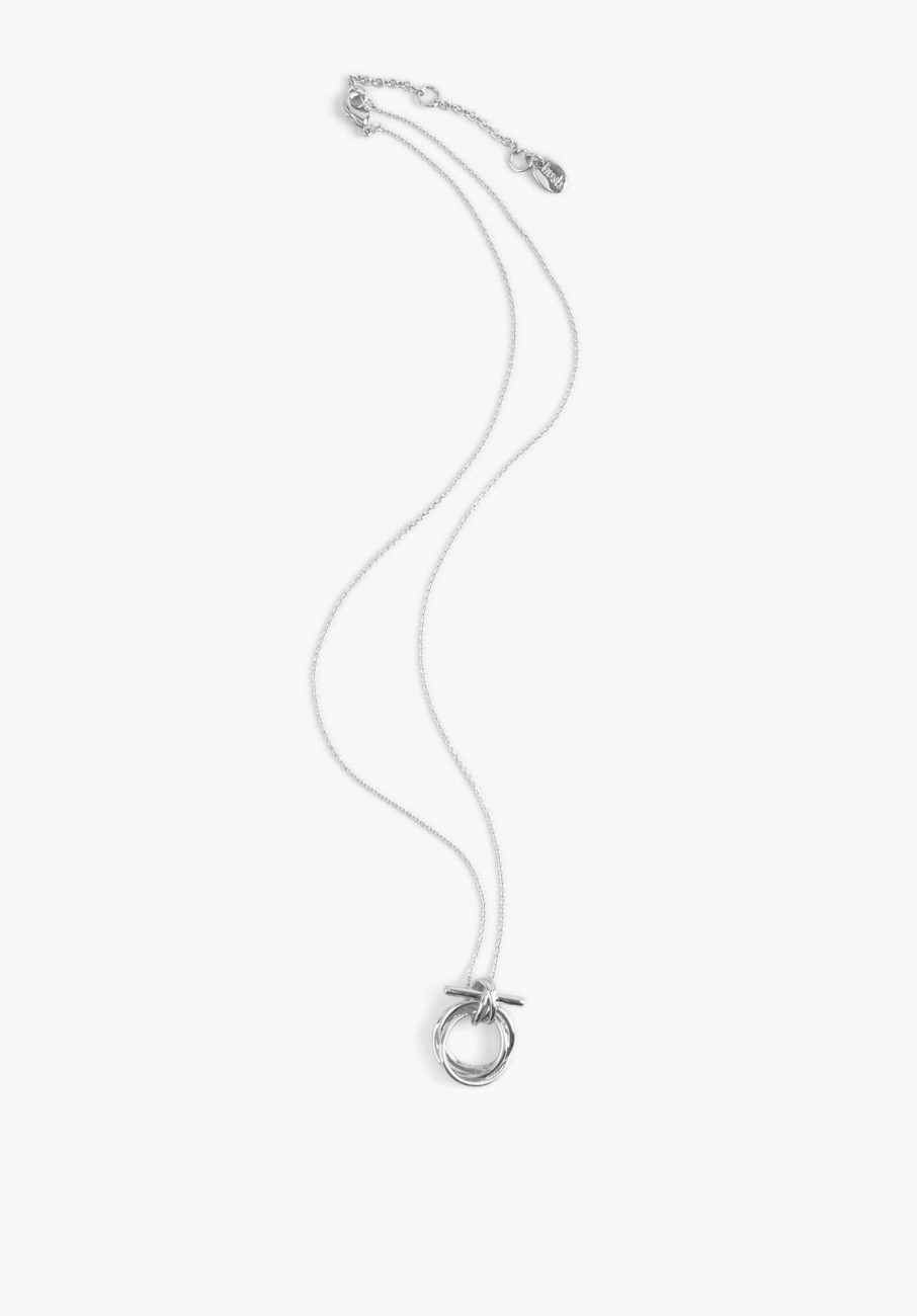 Best Talia T-Bar Hoop Necklace Silver