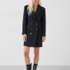 Hot Breanna Mini Tux Blazer Dress Black