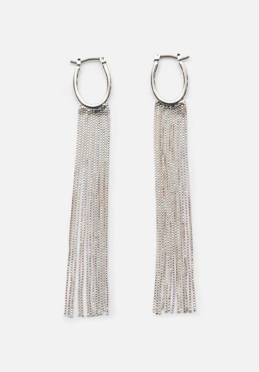 Online Lilou Fringe Earrings Silver