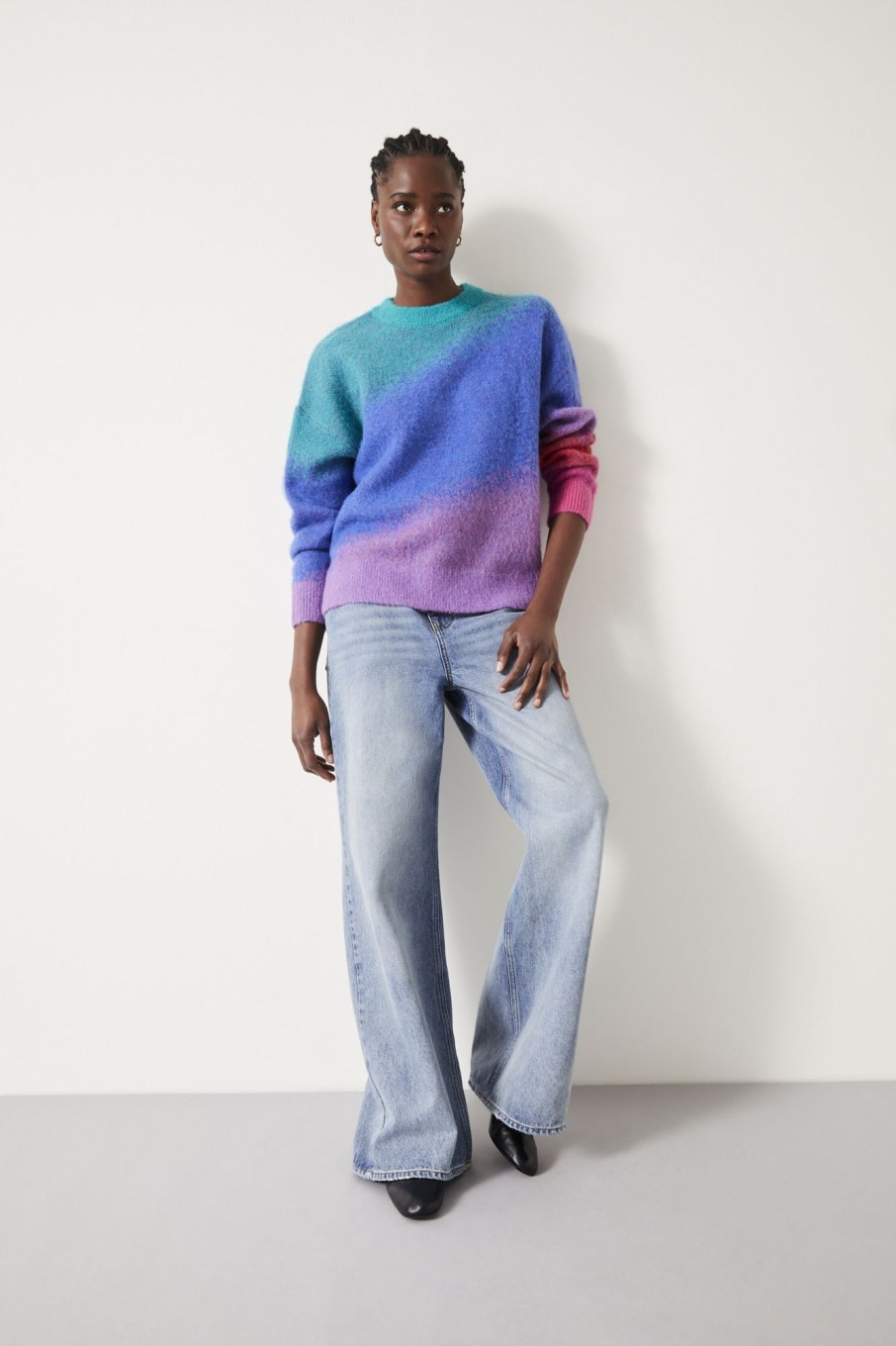 Online Erica Ombre Knitted Jumper Blue / Multi