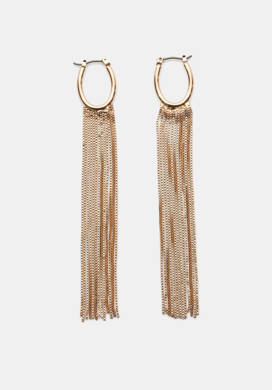 Wholesale Lilou Fringe Earrings Gold