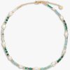 Clearance Azalea Semi Precious Necklace Gold/Green