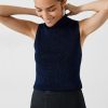 Hot Kerrie Metallic Knitted Vest Midnight Navy/Blue Metallic