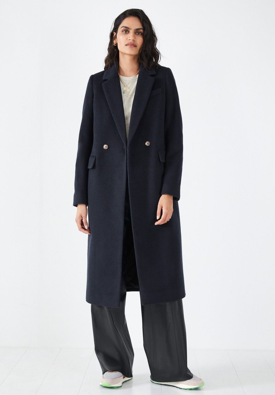 New Poppy Wool Coat Dark Midnight