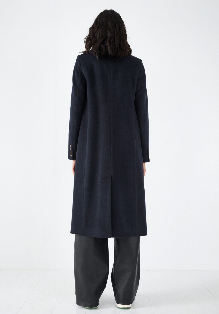 New Poppy Wool Coat Dark Midnight