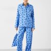 New Sadie Cotton Flannel Pyjamas Random Polka Dot Blue