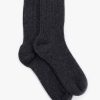 Best Cashmere Socks Charcoal Marl