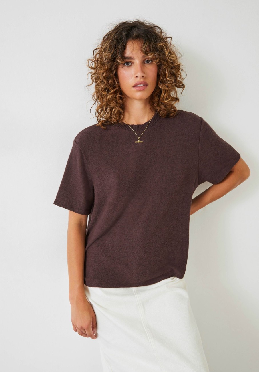 Clearance Elle Supersoft T-Shirt Chocolate Melange