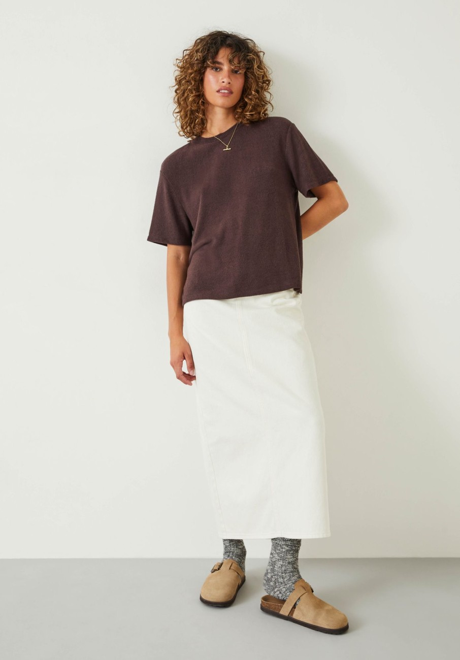 Clearance Elle Supersoft T-Shirt Chocolate Melange