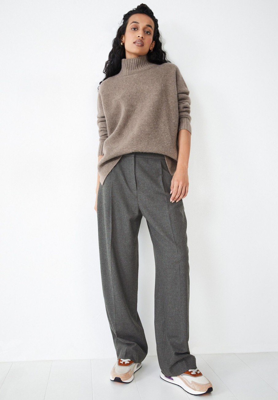 Hot Carine Wool Trousers Dark Slate Grey