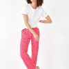 Best Joy Flannel Pyjama Trousers Amber Star Pink/Red