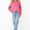 Wholesale Nalla Stripe Sweatshirt Fiery Pink