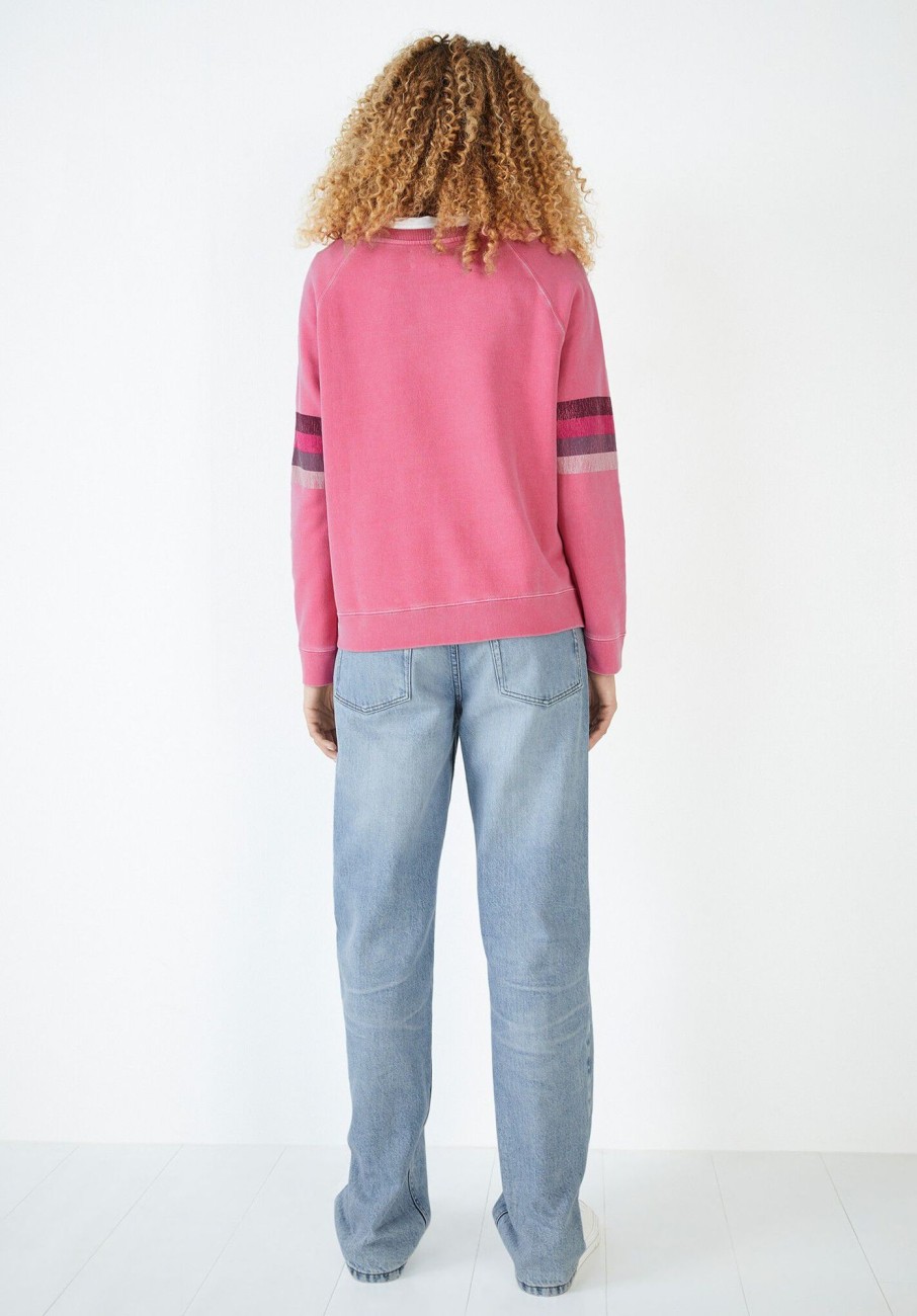 Wholesale Nalla Stripe Sweatshirt Fiery Pink