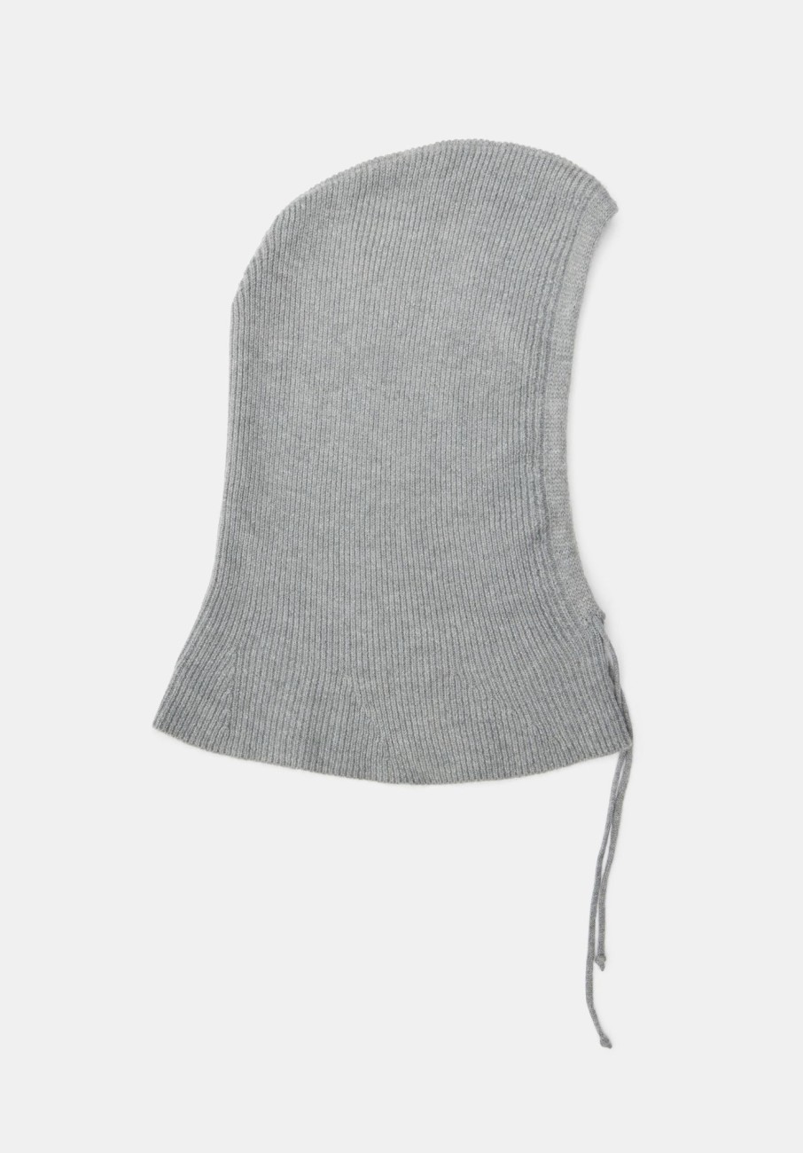 Hot Knitted Balaclava Hood Grey