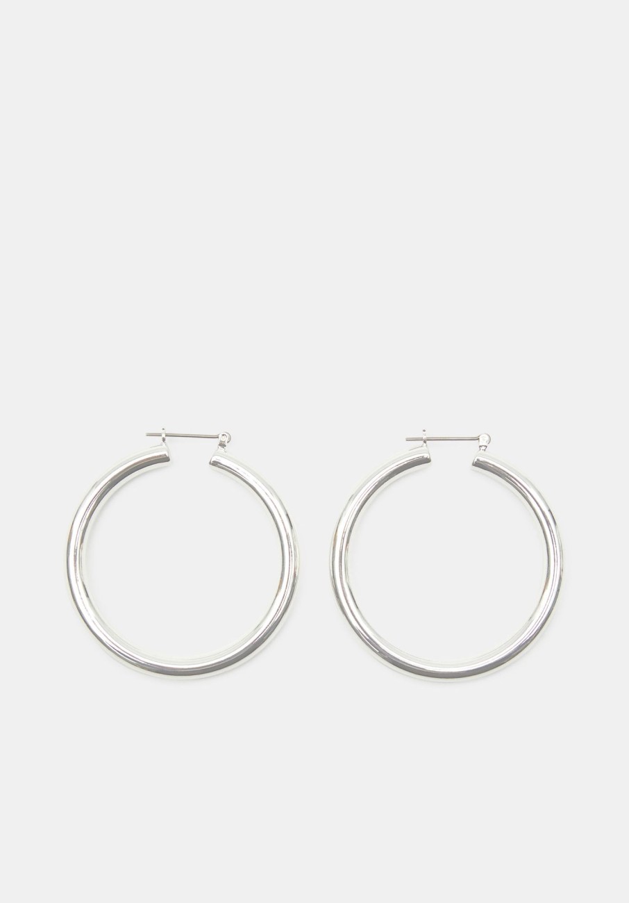 Online Luv Aj Amalfi Tube Hoop Earrings Silver