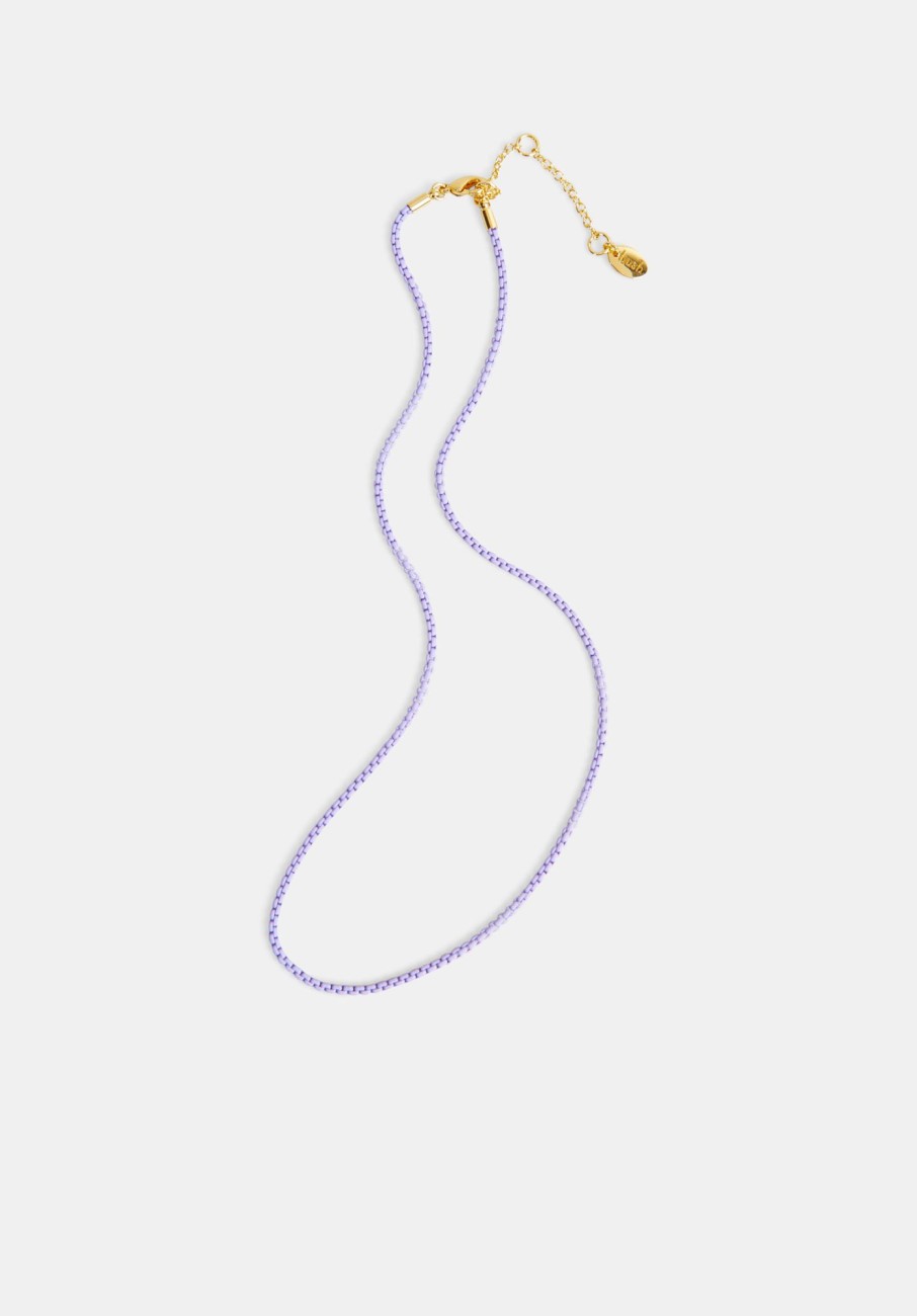 Clearance Elva Colour Chain Necklace Lilac