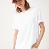 New Hattie Cotton Slub Crew Neck T-Shirt White