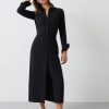 Online Gianna Textured Midi Dress Black