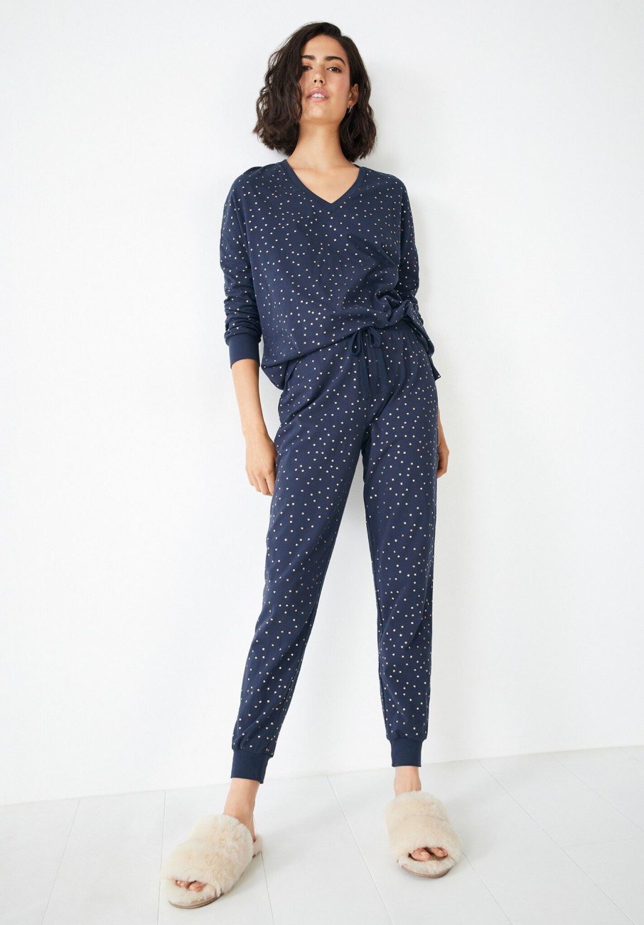 Best Joey Printed Pyjamas Midnight Navy/Gold