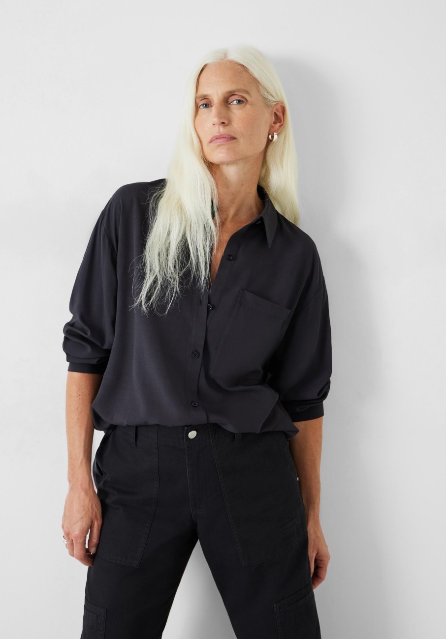 New Nicole Relaxed Pocket Shirt Navy