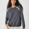 Clearance Aurelia Metallic Raglan Sweatshirt Dark Grey-Gold