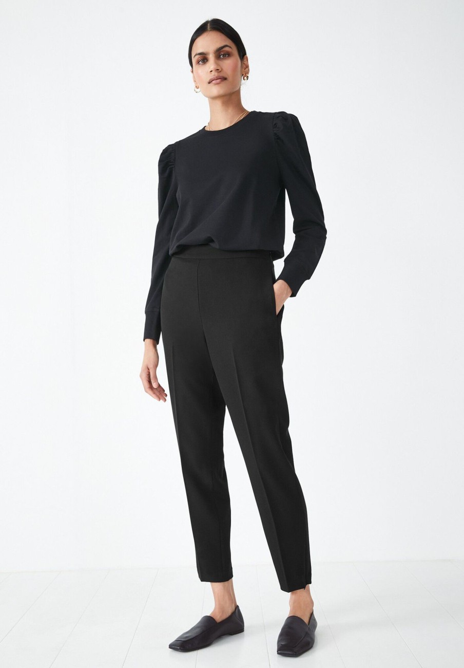 Online Leonie Elastic Back Trousers Black