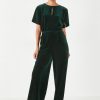 Clearance Cordelia Velvet Jumpsuit Green